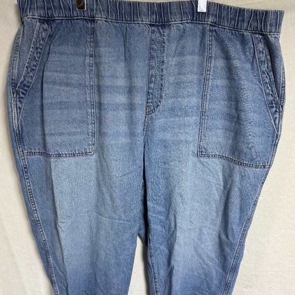Madewell Women's Jeans 4X  Pull-On Relaxed Beswick - Elastic Waist - Picture 2 of 9